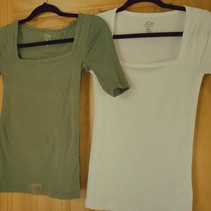 JCrew Square Neck Perfect Fit Tops XS